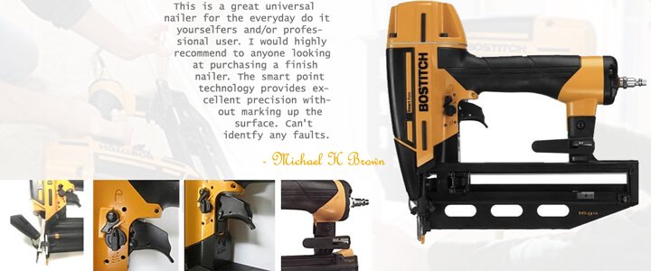 BOSTITCH BTFP71917 Smart Point 16GA Finish Nailer