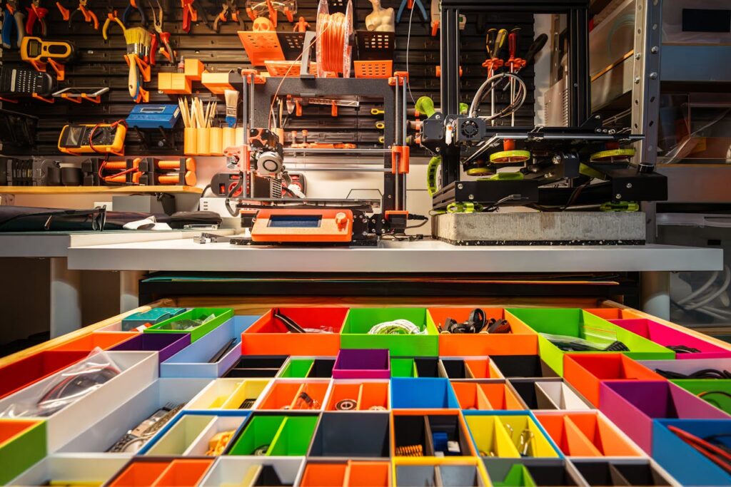 A photo of tools in a workshop