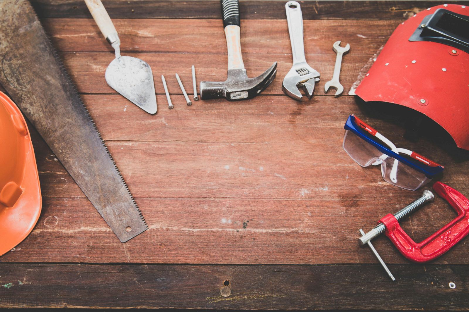Tools on a table